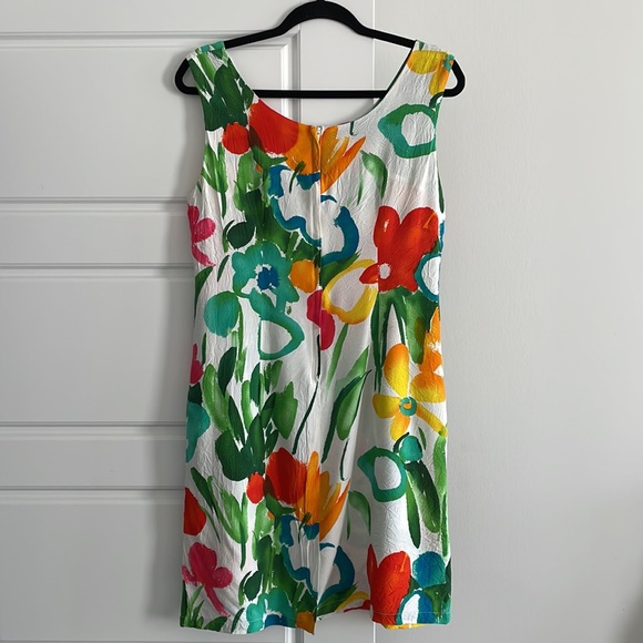 Vintage Jams World Mini Summer Dress Paint Stroke Floral Print 90s 2000s Y2K - Picture 4 of 4